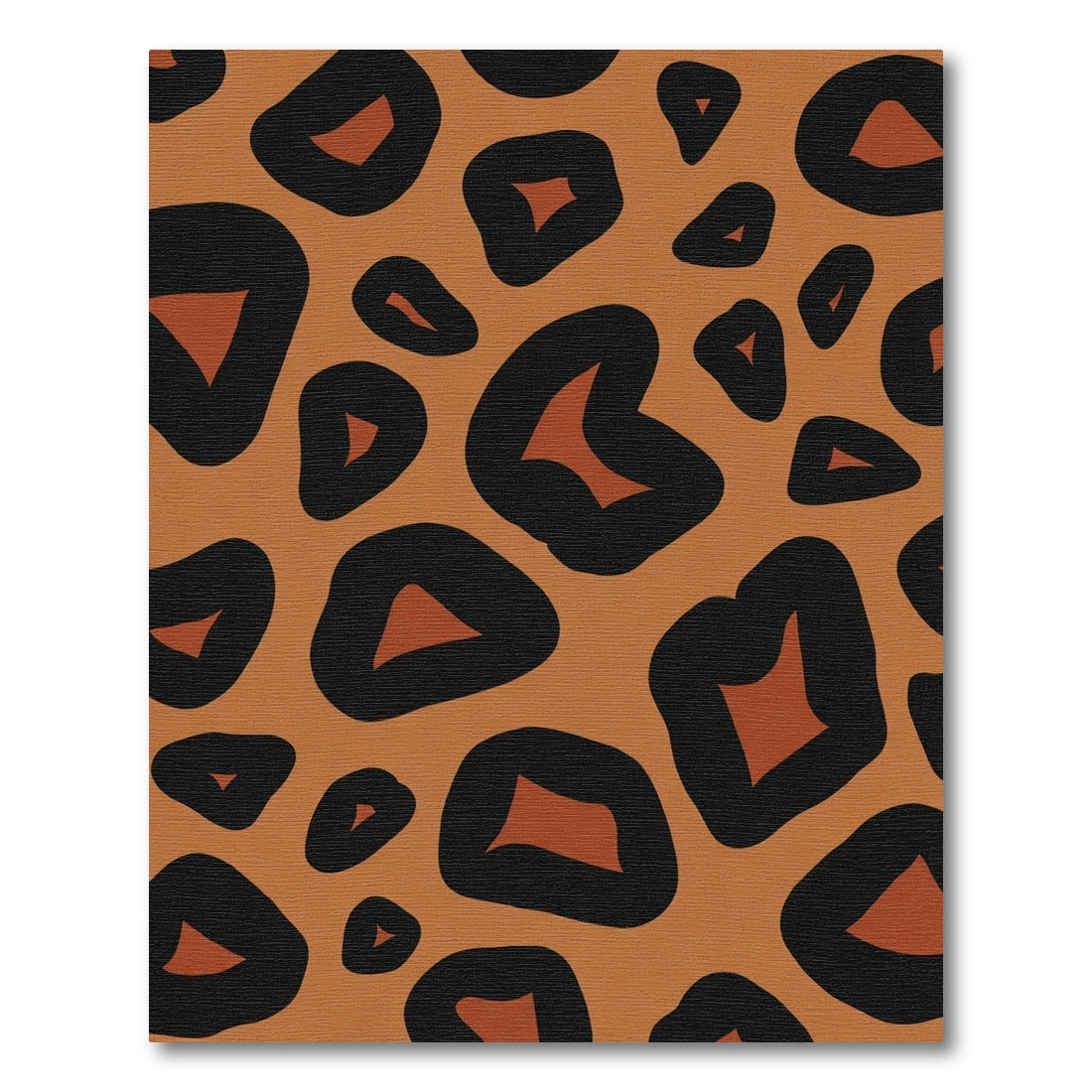Bold Orange Black Leopard Spots Rug