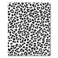 Black White Scattered Organic Shapes Rug