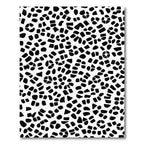 Black White Scattered Organic Shapes Rug