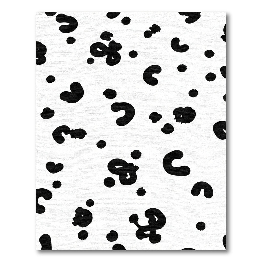 Black White Spotted Blob Rug