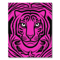 Hot Pink Tiger Face Close Up Rug