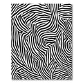 Bold Black White Abstract Zebra Stripes Rug