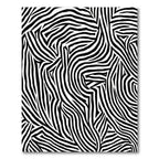 Bold Black White Abstract Zebra Stripes Rug