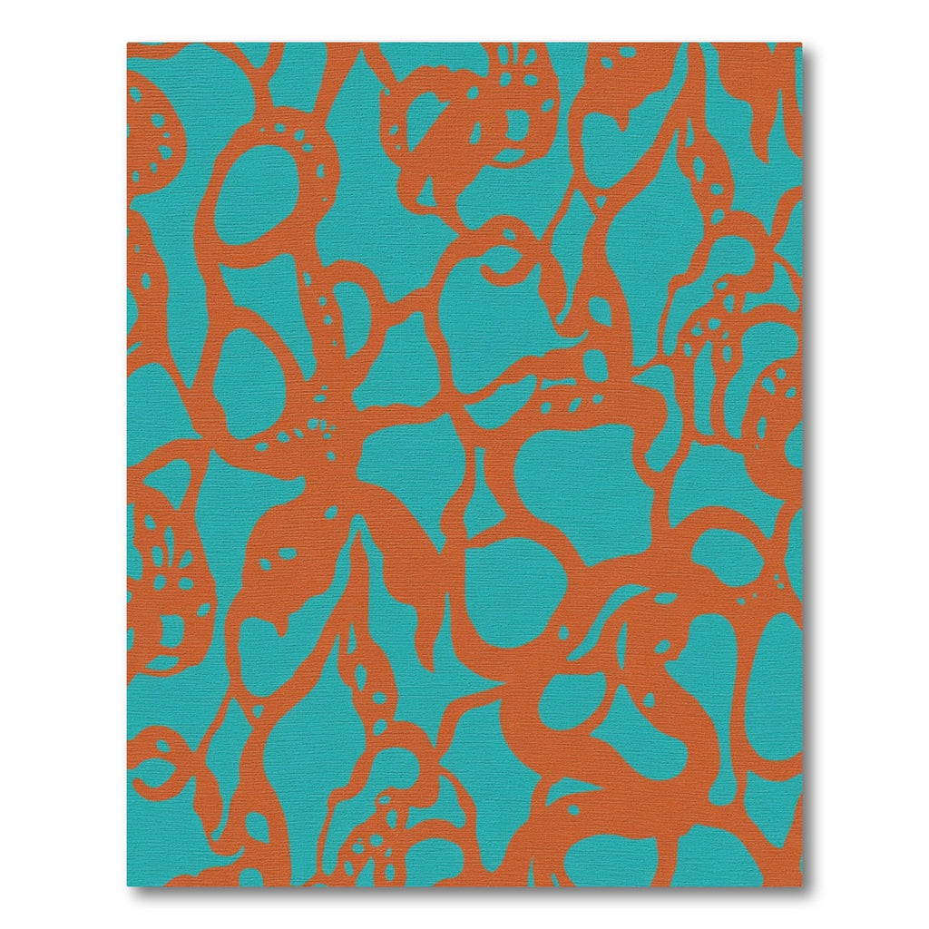 Organic Amber Vine Teal Flow Rug