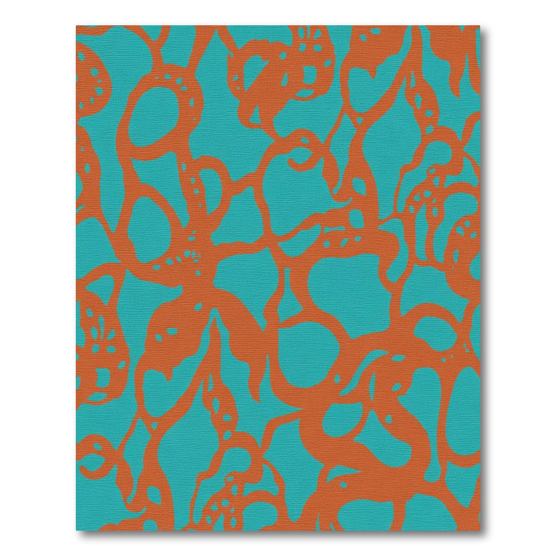 Organic Amber Vine Teal Flow Rug
