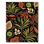 Earthy Autumn Foliage Pattern Rug