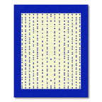 Deep Blue Diamond Dotted Lines Rug