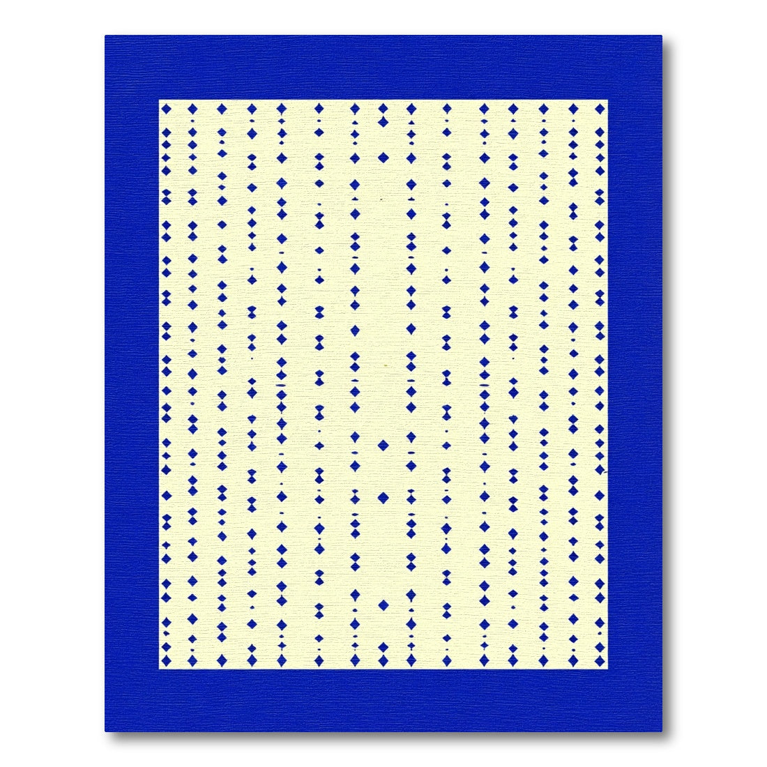 Deep Blue Diamond Dotted Lines Rug