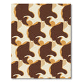 Mid-Century Brown Abstract Camo Rug