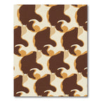 Mid-Century Brown Abstract Camo Rug