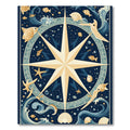 Nautical Starfish Octopus Seashell Waves Rug