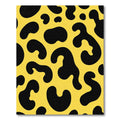 Yellow Black Organic Blotch Rug