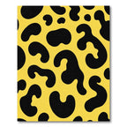Yellow Black Organic Blotch Rug