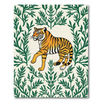 Golden Tiger With Green Foliage Rug
