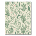 Green Silhouette Animals Floral Meadow Rug