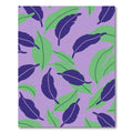 Purple Green Leafy Tropical Whimsy Rug