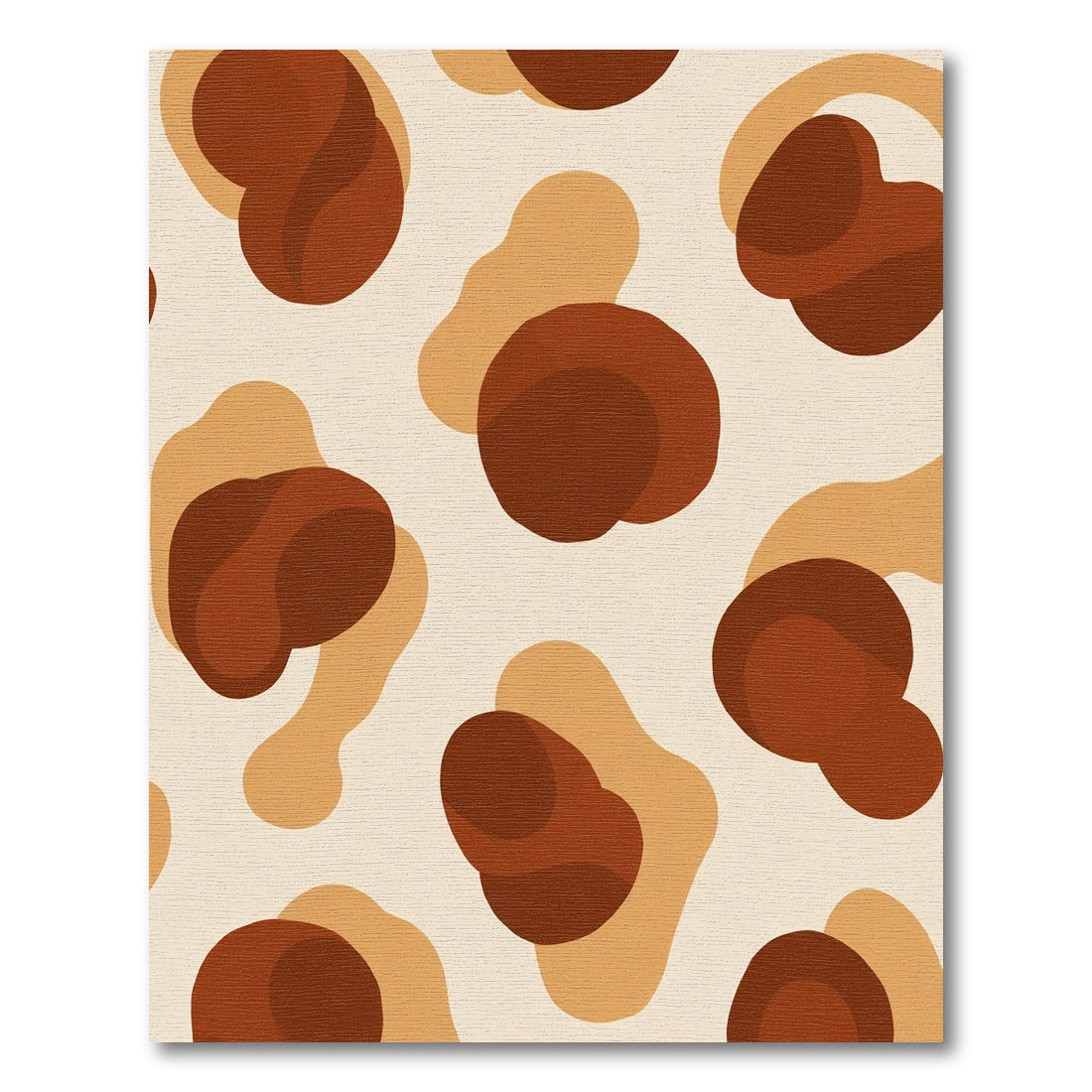 Earthy Abstract Blob Composition Rug