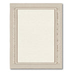 Taupe Contemporary Geometric Border Rug