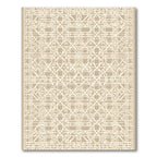 Neutral Beige Interlocking Weave Layout Rug