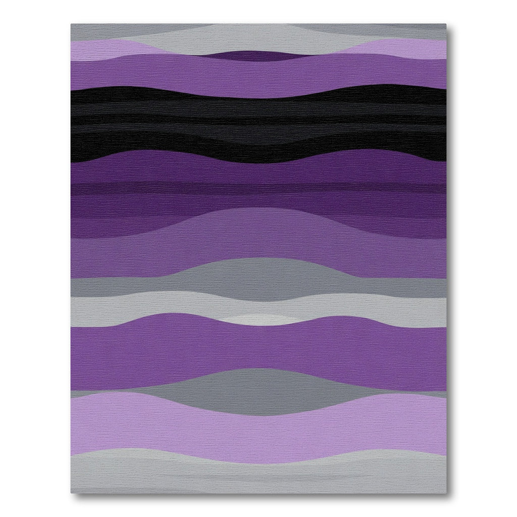 Amethyst Gray Gradient Wave Rug