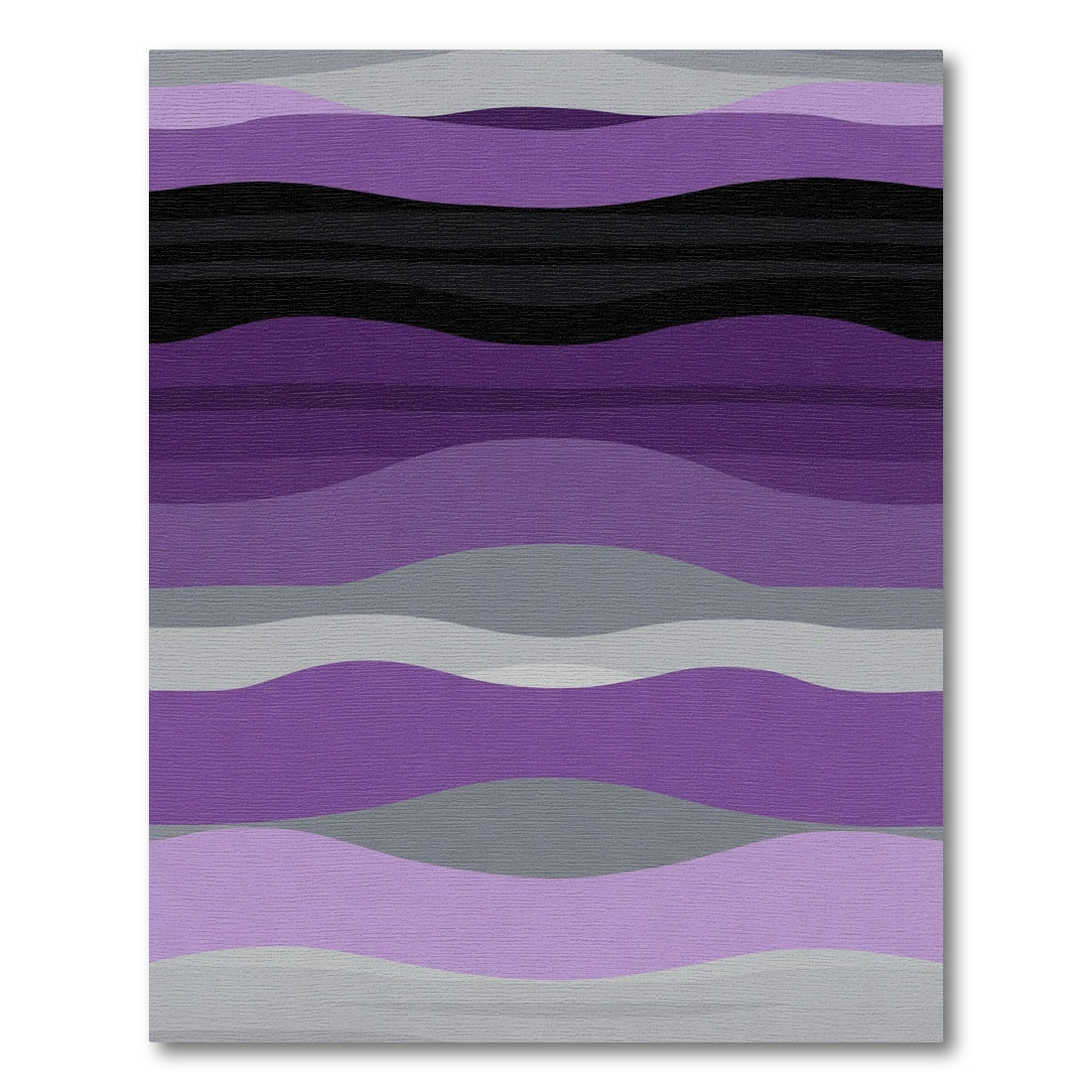 Amethyst Gray Gradient Wave Rug