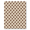 Brown Chocolate Splash Houndstooth Rug