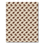 Brown Chocolate Splash Houndstooth Rug