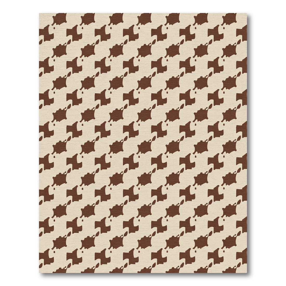 Brown Chocolate Splash Houndstooth Rug
