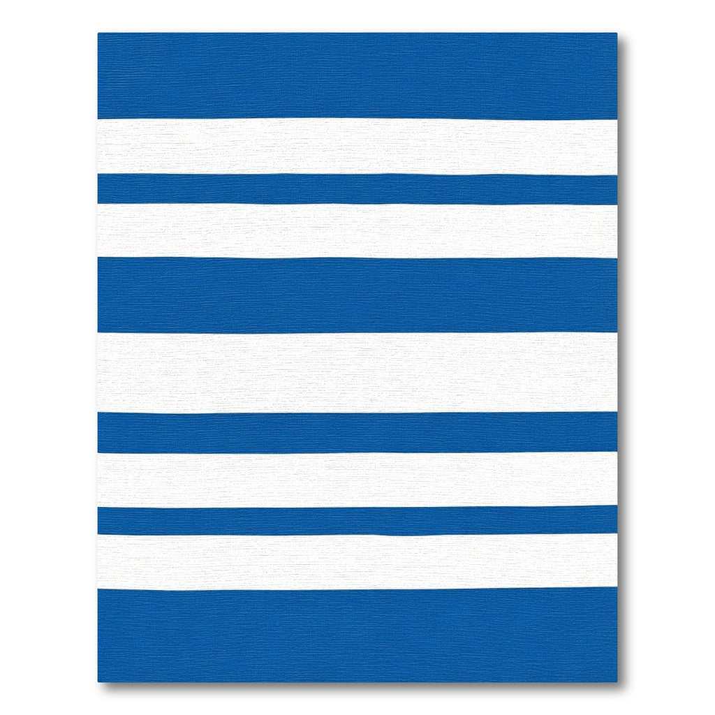Bold Blue White Stripe Rug
