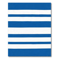 Bold Blue White Stripe Rug