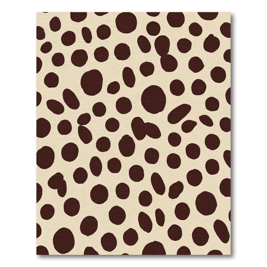 Dark Brown Polka Dot Cream Rug