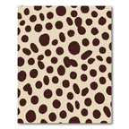 Dark Brown Polka Dot Cream Rug