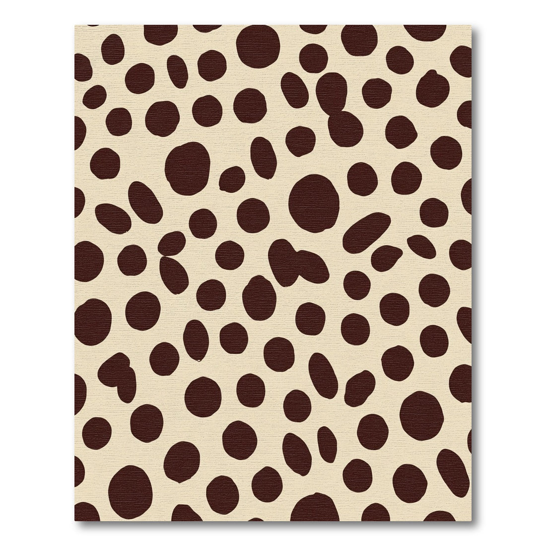Dark Brown Polka Dot Cream Rug