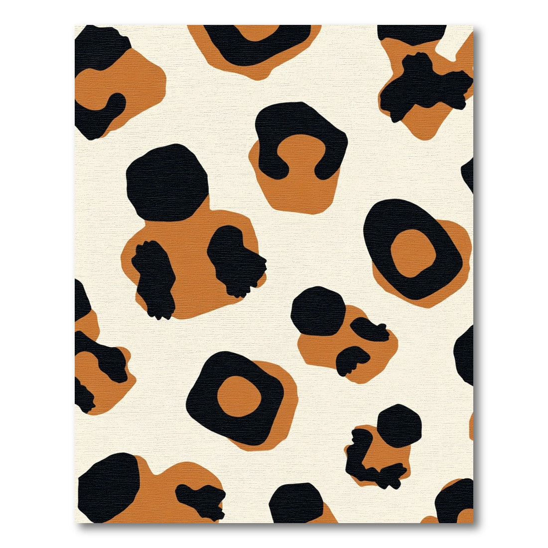 Brown Black Leopard Spots Rug