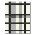 Black and White Plaid Geometric Rug