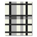 Black and White Plaid Geometric Rug