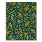 Gold Leaf Vine Emerald Backdrop Rug