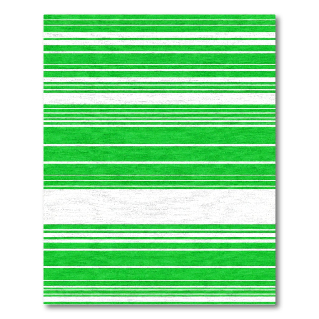 Vibrant Green Horizontal Stripe Rug