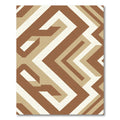 Earthy Tone Geometric Maze Rug