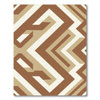 Earthy Tone Geometric Maze Rug