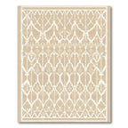 Neutral Lattice Arch Repeating Ornament Rug