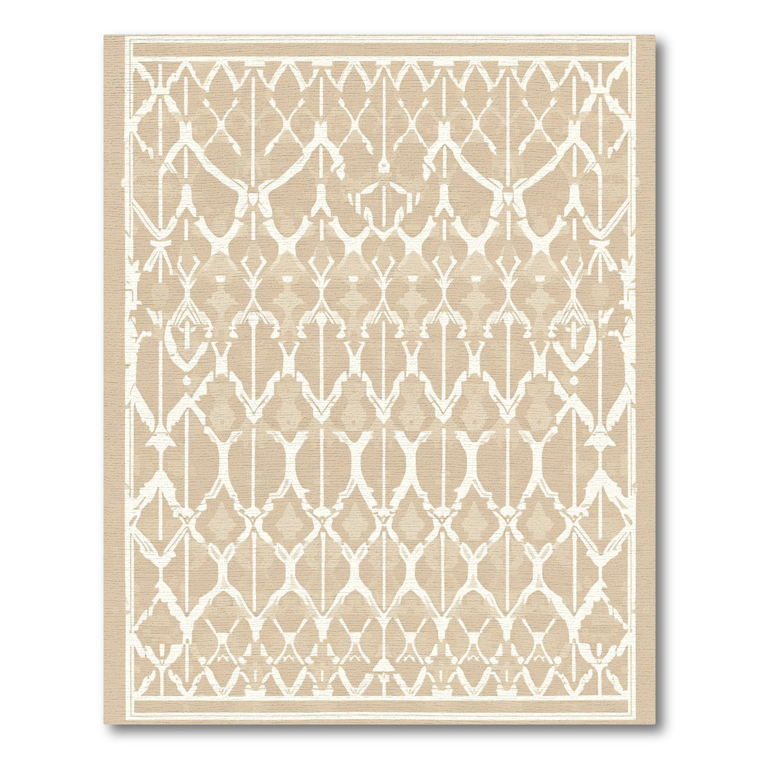 Neutral Lattice Arch Repeating Ornament Rug