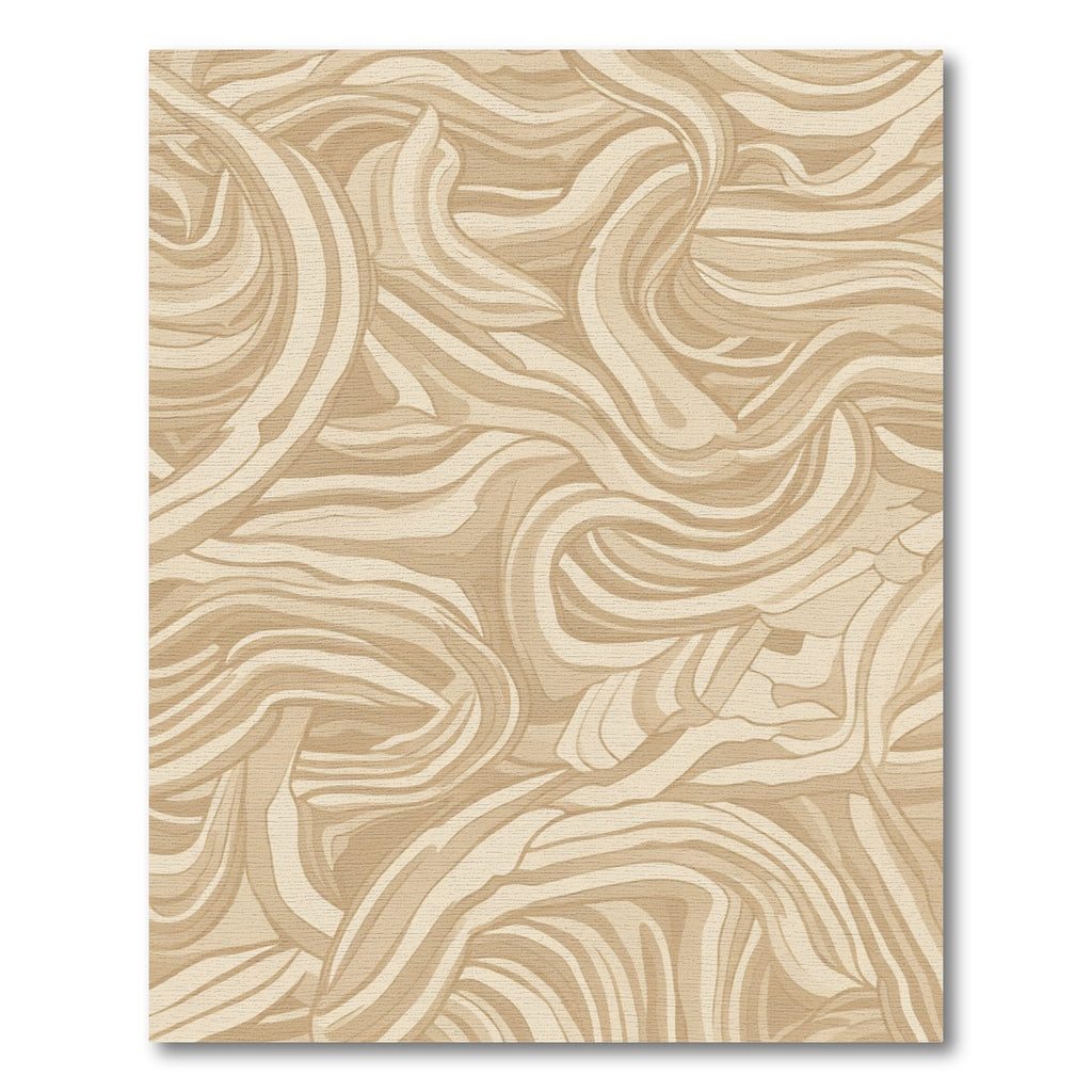Earthy Swirl Abstract Streaks Rug