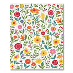 Joyful Colorful Floral Garland Rug