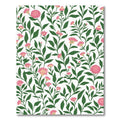 Pink Flower Branch Botanical White Rug