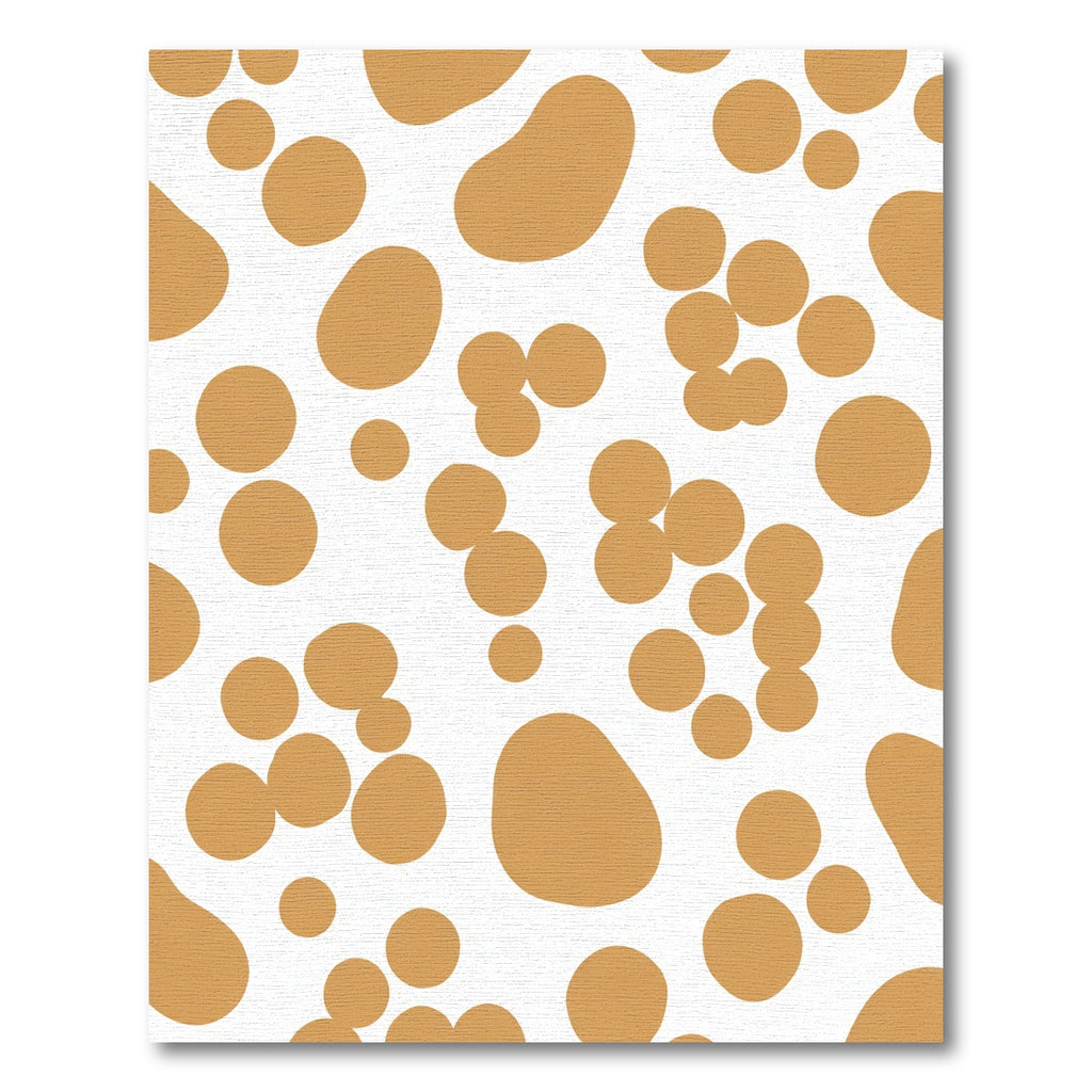 Golden Ochre Spotted Organic Shape Rug