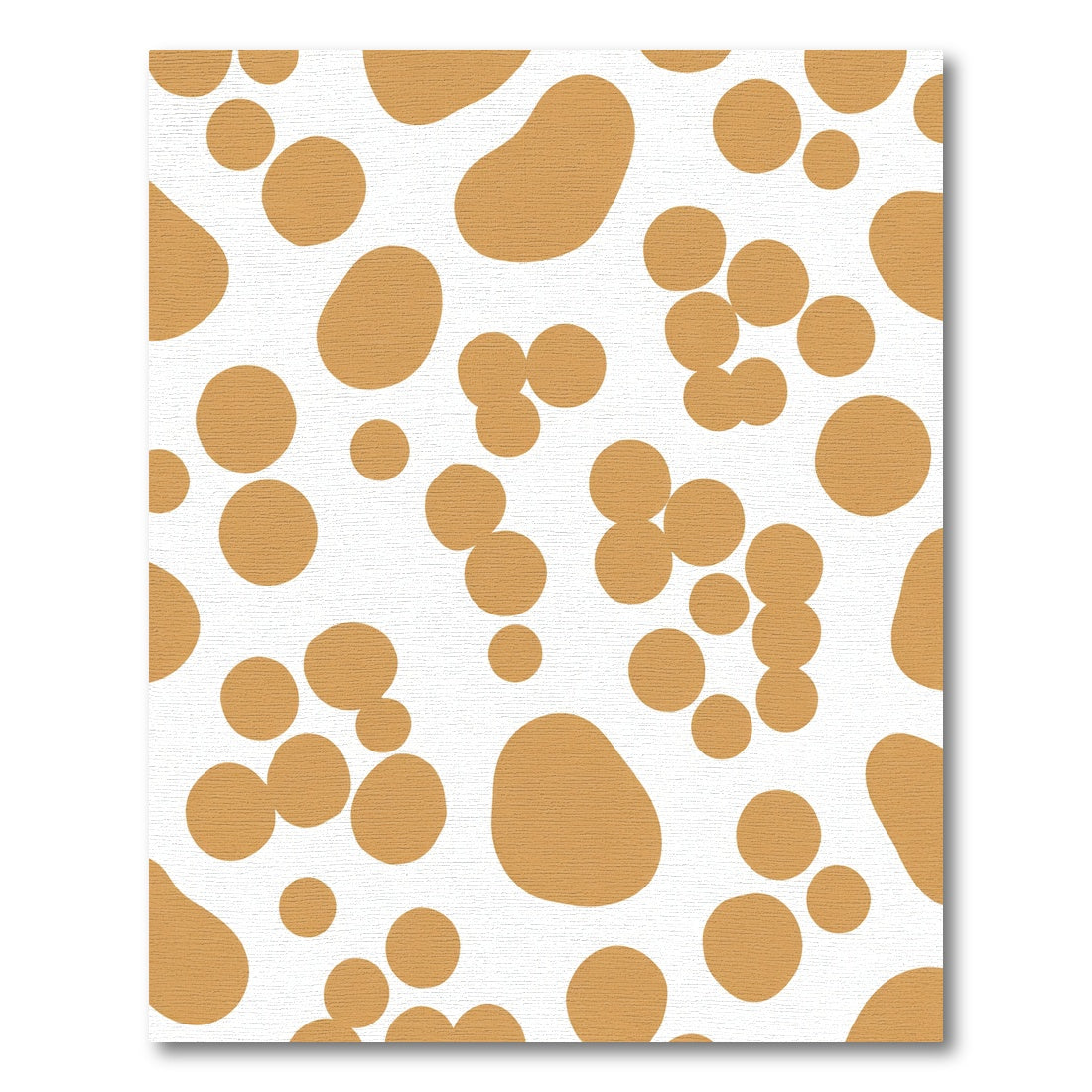 Golden Ochre Spotted Organic Shape Rug