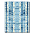 Abstract Indigo Blue Jagged Stripes Rug