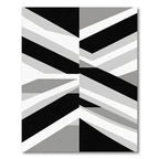 Monochrome Sharp Geometric Angles Rug