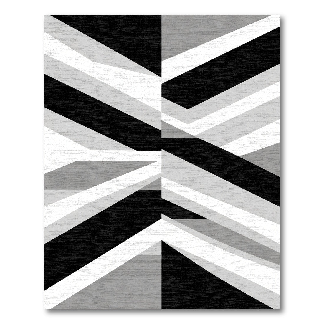 Monochrome Sharp Geometric Angles Rug